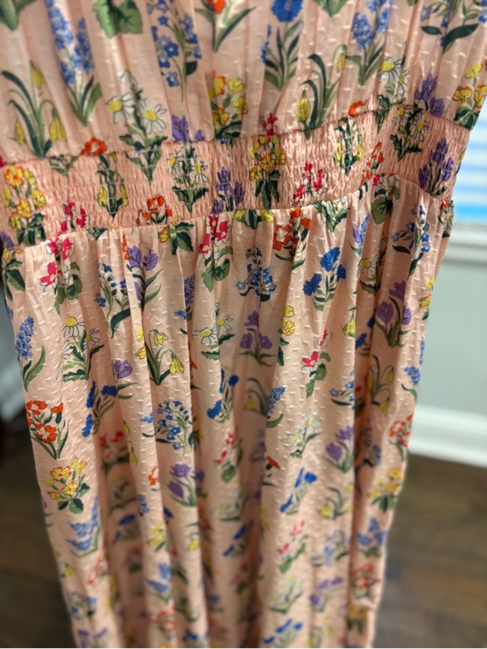 NWT Boden Scoop Neck Midi Dress in Dusty Pink, Spring Garden floral, Size 10 - Picture 8 of 14